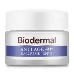De Online Drogist Biodermal anti age 40+ dagcrème met hyaluronzuur en vitamine c - met spf15 50ml aanbieding