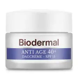 De Online Drogist Biodermal anti age 40+ dagcrème met hyaluronzuur en vitamine c - met spf15 50ml aanbieding