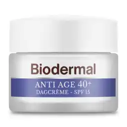 De Online Drogist Biodermal anti age 40+ dagcrème met hyaluronzuur en vitamine c - met spf15 50ml aanbieding