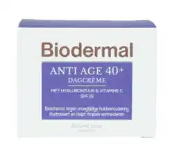 De Online Drogist Biodermal anti age 40+ dagcrème met hyaluronzuur en vitamine c - met spf15 50ml aanbieding