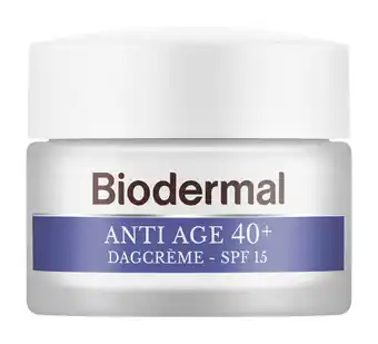 De Online Drogist Biodermal anti age 40+ dagcrème met hyaluronzuur en vitamine c  - met spf15 50ml aanbieding