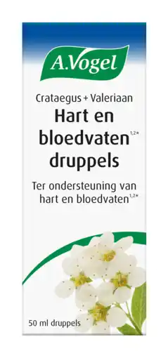 De Online Drogist A.vogel crataegus + valeriaan hart en bloedvaten druppels 50ml aanbieding