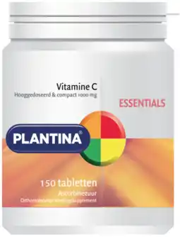 De Online Drogist Plantina essentials vitamine c tabletten 150tb aanbieding