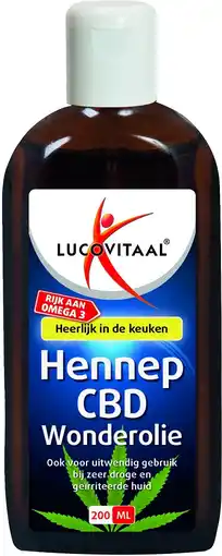 De Online Drogist Lucovitaal hennep cbd huidwonder olie 200ml aanbieding