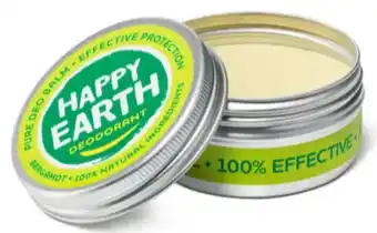 De Online Drogist Happy earth 100% natuurlijke deo balm bergamot 45gr aanbieding