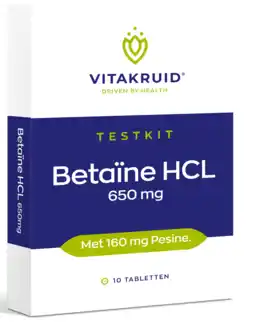 De Online Drogist Vitakruid betaine hcl 650mg testkit tabletten 10tb aanbieding