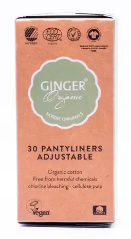 De Online Drogist Ginger organic inlegkruisjes 30st aanbieding