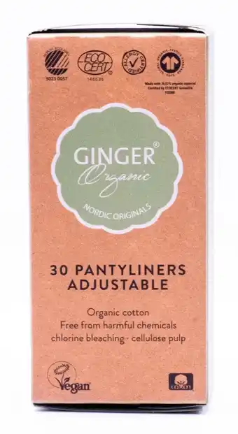 De Online Drogist Ginger organic inlegkruisjes 30st aanbieding