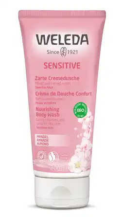 De Online Drogist Weleda amandel sensitive douchecrème 200ml aanbieding