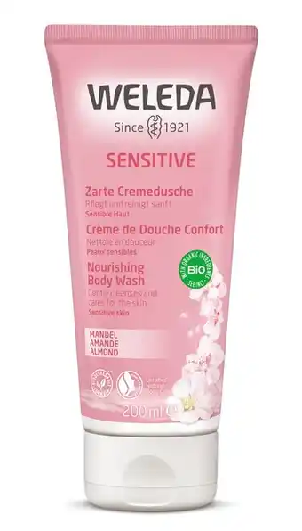 De Online Drogist Weleda amandel sensitive douchecrème 200ml aanbieding