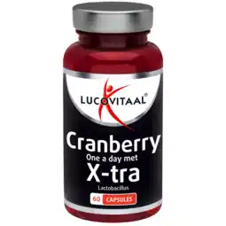 De Online Drogist Lucovitaal cranberry met x-tra lactobacillus capsules 60cp aanbieding