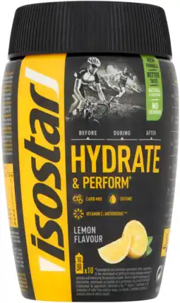 De Online Drogist Isostar sportdrank poeder hydrate & perform lemon 400gr aanbieding