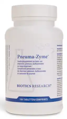 De Online Drogist Biotics pneuma-zyme tabletten 100tb aanbieding