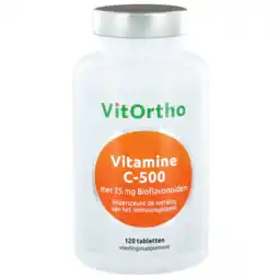 De Online Drogist Vitortho vitamine c-500 met 25mg bioflavonoïden tabletten 120tb aanbieding