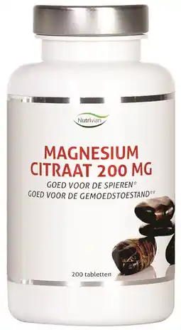 De Online Drogist Nutrivian magnesium citraat 200mg tabletten 200tb aanbieding