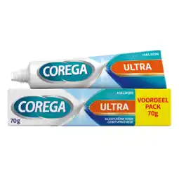 De Online Drogist Corega ultra kleefcrème voordeel pack 70gr aanbieding