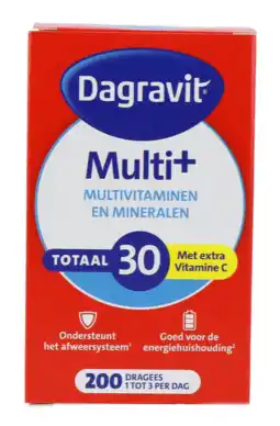 De Online Drogist Dagravit totaal 30 multivitaminen en mineralen dragees 200st aanbieding