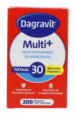 De Online Drogist Dagravit totaal 30 multivitaminen en mineralen dragees 200st aanbieding