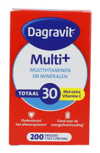 De Online Drogist Dagravit totaal 30 multivitaminen en mineralen dragees 200st aanbieding