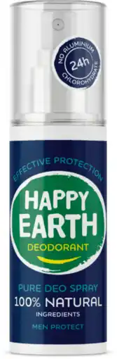De Online Drogist Happy earth happy earth 100% natuurlijke deo spray men protect 100ml aanbieding