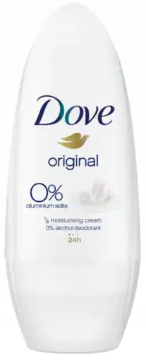 De Online Drogist Dove original 0% deodorant roller 50ml aanbieding