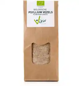 De Online Drogist Vitiv biologische psyllium vezels 250gr aanbieding