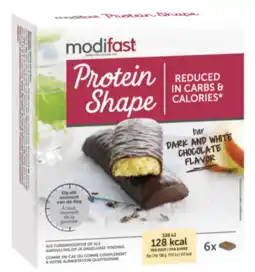 De Online Drogist Modifast protein shape snackreep pure & witte chocolade 186gr aanbieding