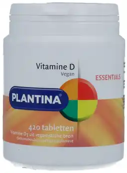 De Online Drogist Plantina essentials vitamine d tabletten 420tb aanbieding