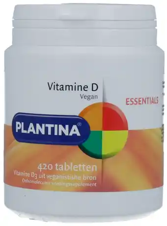 De Online Drogist Plantina essentials vitamine d tabletten 420tb aanbieding