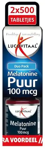 De Online Drogist Lucovitaal melatonine puur 100mcg duo tabletten 1000tb aanbieding