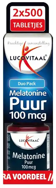 De Online Drogist Lucovitaal melatonine puur 100mcg duo tabletten 1000tb aanbieding