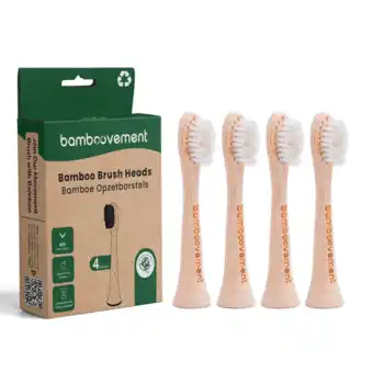 De Online Drogist The bamboovement bamboe opzetborstel - past op elektrische tandenborstels met sonische technologie 4st aanbieding