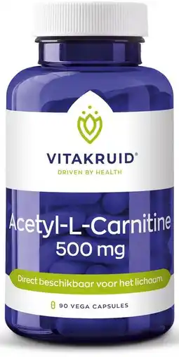 De Online Drogist Vitakruid acetyl-l-carnitine 500mg 90vcp aanbieding