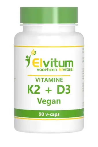 De Online Drogist Elvitum vitamine k2 d3 vegicaps 90cp aanbieding