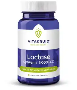 De Online Drogist Vitakruid lactase optiferm 3.000 fcc capsules 90vcp aanbieding