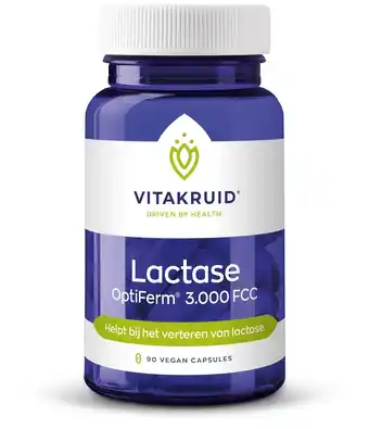 De Online Drogist Vitakruid lactase optiferm 3.000 fcc capsules 90vcp aanbieding