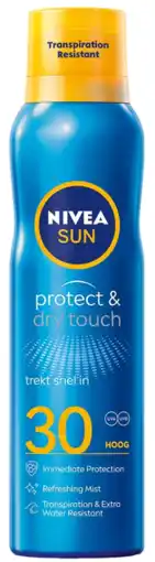 De Online Drogist Nivea sun protect & dry touch refreshing spray spf30 200ml aanbieding