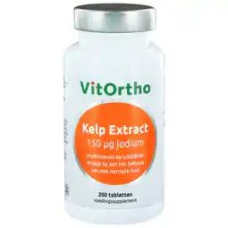 De Online Drogist Vitortho kelp extract (150mcg jodium) tabletten 200tb aanbieding