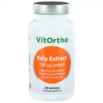 De Online Drogist Vitortho kelp extract (150mcg jodium) tabletten 200tb aanbieding