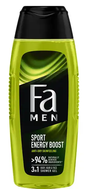 De Online Drogist Fa men sport energy boost showergel 250ml aanbieding