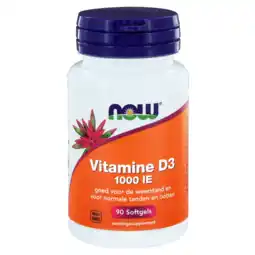 De Online Drogist Now vitamine d3 1000ie softgels 90st aanbieding