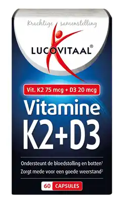 De Online Drogist Lucovitaal vitamine k2 + d3 capsules 60cp aanbieding