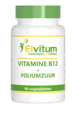 De Online Drogist Elvitum vitamine b12 + foliumzuur zuigtabletten 90tb aanbieding