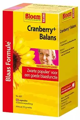 De Online Drogist Bloem cranberry+ balans capsules 60cp aanbieding