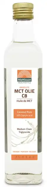 De Online Drogist Mattisson healthstyle mct olie c8 500ml aanbieding