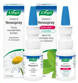 De Online Drogist A.vogel cinuforce neusspray extra sterk + neusspray droog neusslijmvlies & korstjes combiverpakking 2st aanbieding