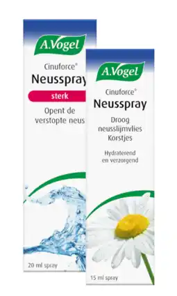 De Online Drogist A.vogel cinuforce neusspray extra sterk + neusspray droog neusslijmvlies & korstjes combiverpakking 2st aanbieding