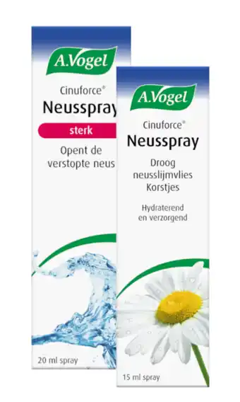 De Online Drogist A.vogel cinuforce neusspray extra sterk + neusspray droog neusslijmvlies & korstjes combiverpakking 2st aanbieding
