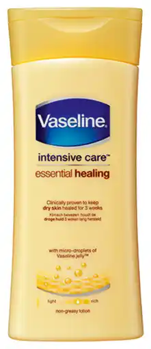 De Online Drogist Vaseline bodylotion essential healing 400ml aanbieding