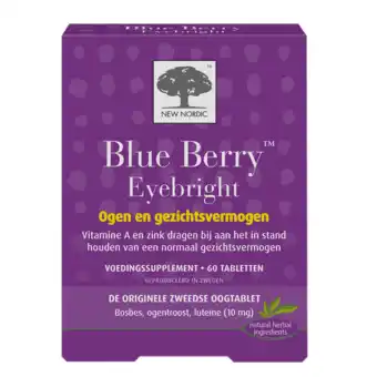 De Online Drogist New nordic blue berry eyebright tabletten 60tb aanbieding